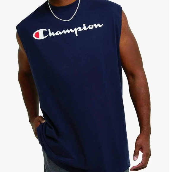NWT Champion Men's Muscle Tank, Classic Graphic Tee, Sleeveless navy LAR… - Picture 4 of 9